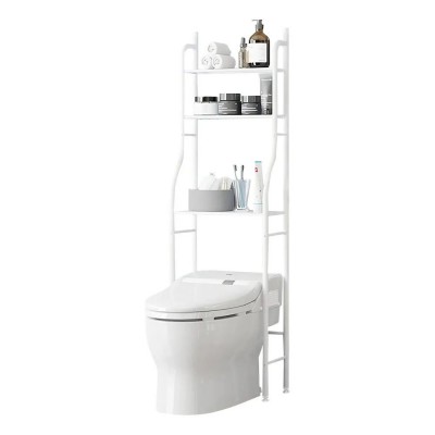 Estante Mueble Organizador De Baño 3 Niveles Repisa Blanco Blanco HC-16