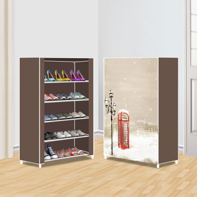 Zapatero Organizador De Tela 5 Niveles Armable HC-21 cabina telefónica