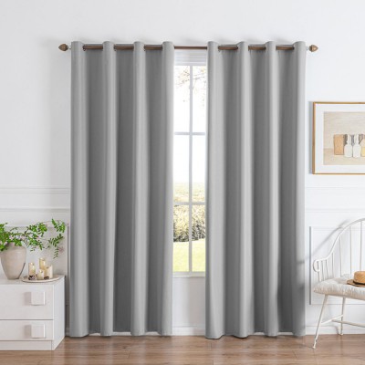 Cortina Blackout 100% Anti Luz, 2 Paños 140x240 Textura Lino CL-140×240  gris