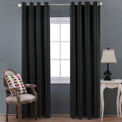 Cortina Blackout 100% Anti Luz, 2 Paños 140x240 Textura Lino CL-140×240 negro