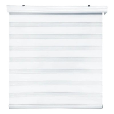 Cortina Roller Duo Zebra Día Y Noche Cenefa Pvc 150 X 200 Cm BYC-150X200 Blanco